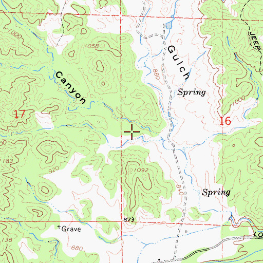 Topographic Map of Cooper Canyon, CA