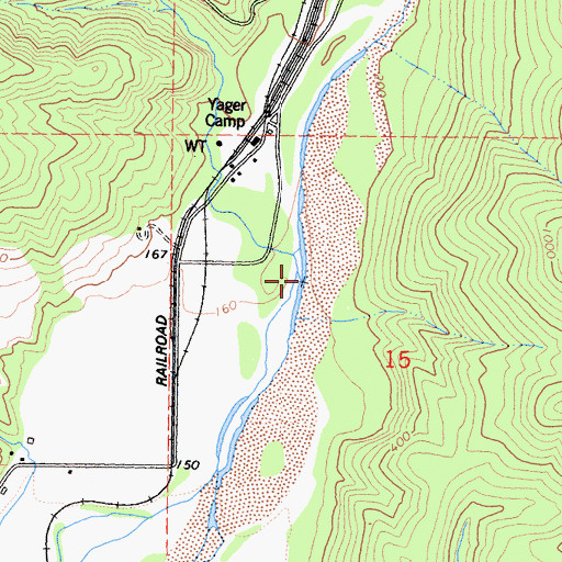 Topographic Map of Cooper Mill Creek, CA