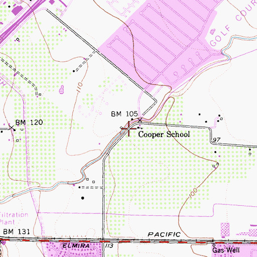 Topographic Map of Cooper Elementary School, CA