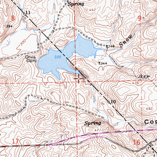 Topographic Map of Copper Gulch, CA