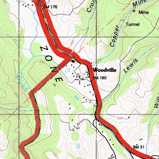Topographic Map of Copper Mine Gulch, CA
