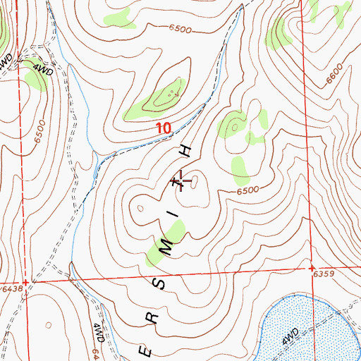 Topographic Map of Coppersmith Hills, CA
