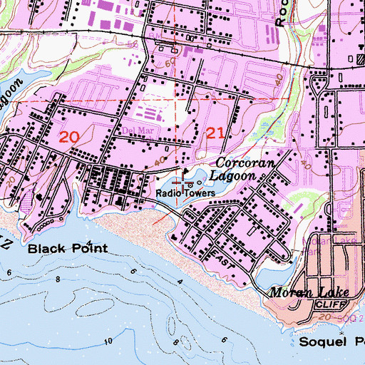 Topographic Map of Corcoran Lagoon, CA