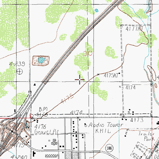 Topographic Map of Northern Cochise Community Hospital, AZ