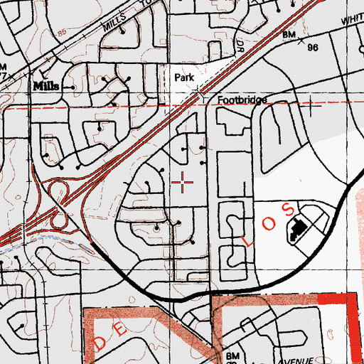 Topographic Map of Cordova Villa Elementary School, CA