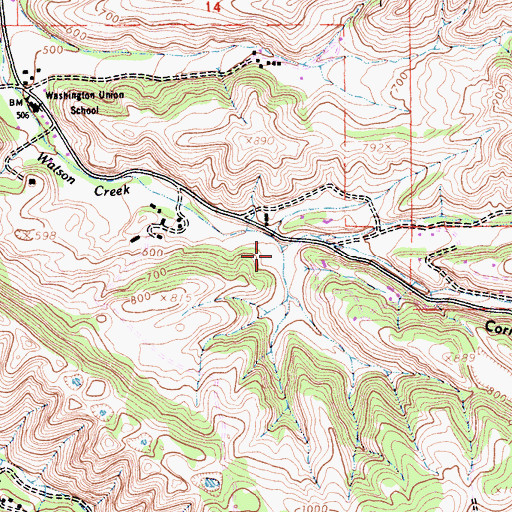 Topographic Map of Corral de Tierra Valley, CA