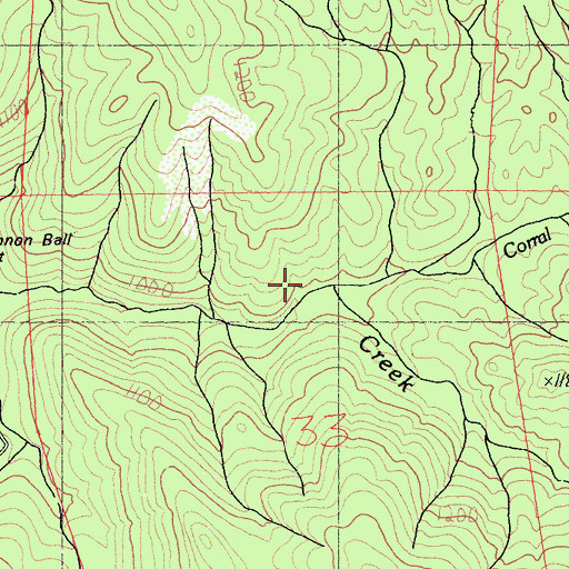 Topographic Map of Corral Creek, CA