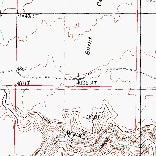 Topographic Map of Burnt Canyon Point, AZ