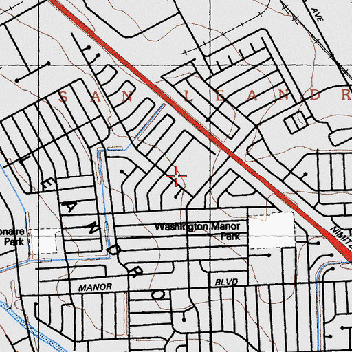 Topographic Map of Corvallis Elementary School, CA