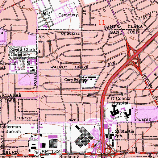 Topographic Map of Morgan Autism Center, CA