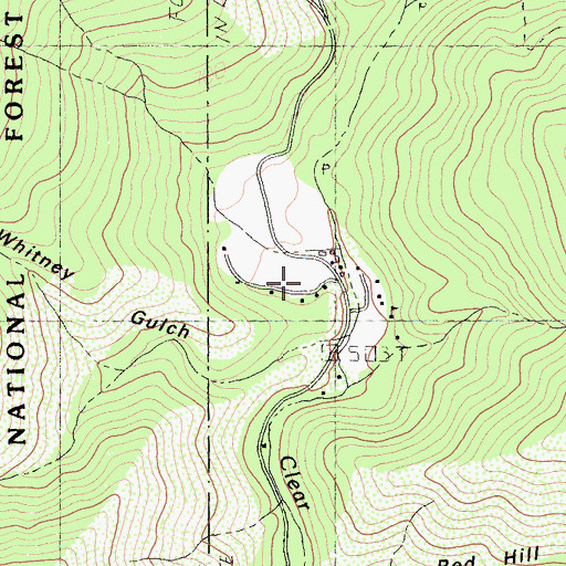 Topographic Map of Cosy Dell, CA