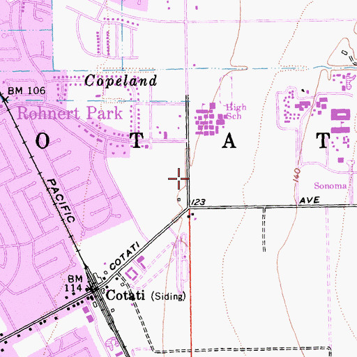 Topographic Map of Cotate, CA