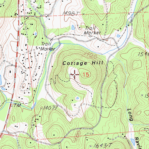 Topographic Map of Cottage Hill, CA