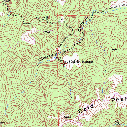 Topographic Map of Cottle House, CA