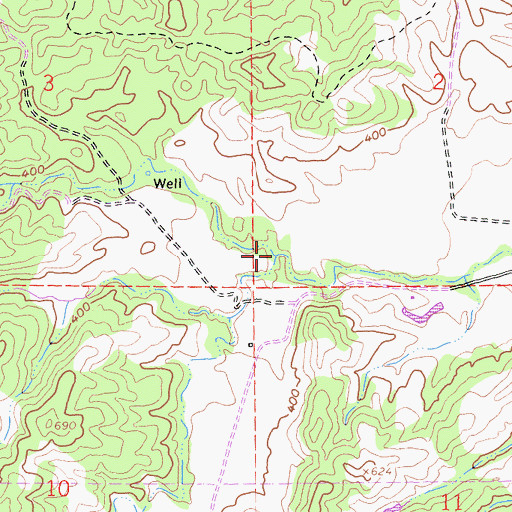 Topographic Map of Cottonwood Canyon, CA