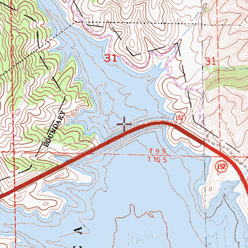 Topographic Map of Cottonwood Creek, CA