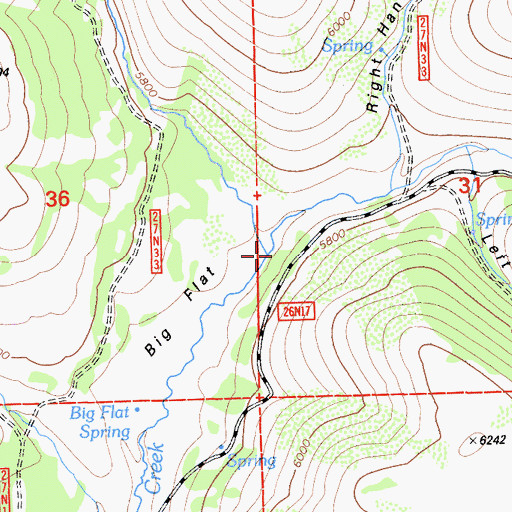 Topographic Map of Cottonwood Creek, CA