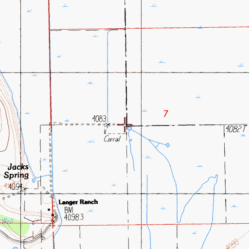 Topographic Map of Cottonwood Creek, CA