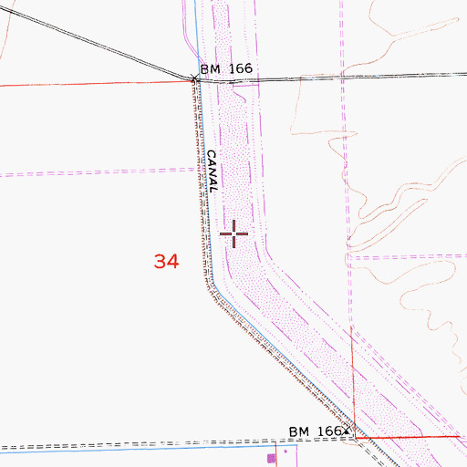 Topographic Map of Cottonwood Creek, CA