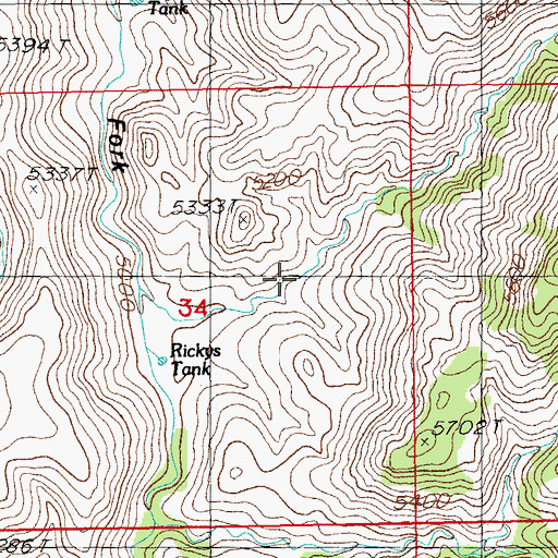 Topographic Map of Patterson Tank, AZ