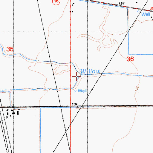 Topographic Map of Cottonwood Slough, CA
