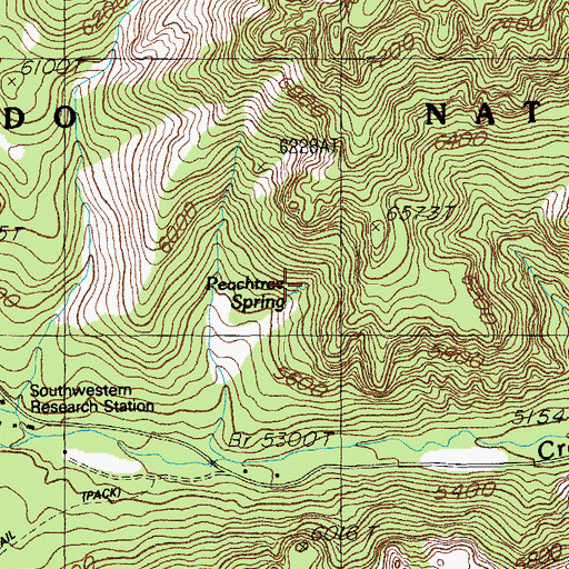 Topographic Map of Peach Tree Spring, AZ