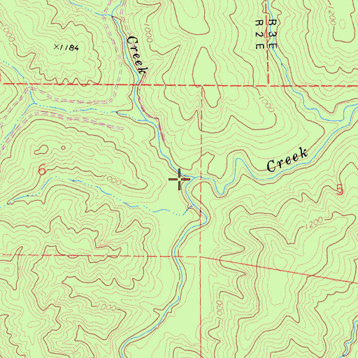Topographic Map of Couborn Creek, CA