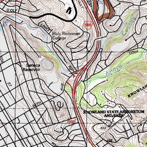 Topographic Map of Country Club Branch, CA