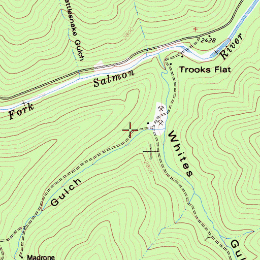 Topographic Map of Counts Gulch, CA