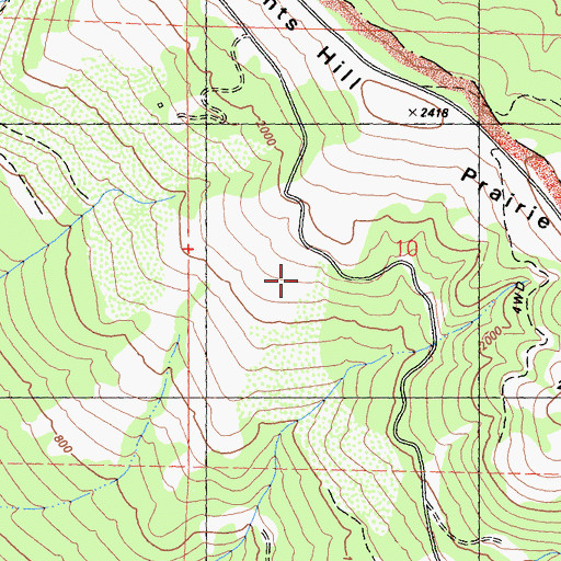 Topographic Map of Counts Hill Prairie, CA