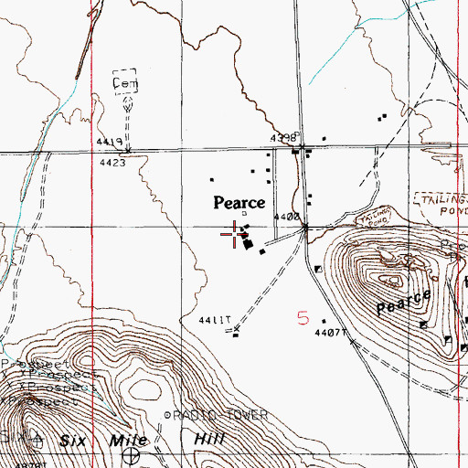Topographic Map of Pearce Elementary School, AZ