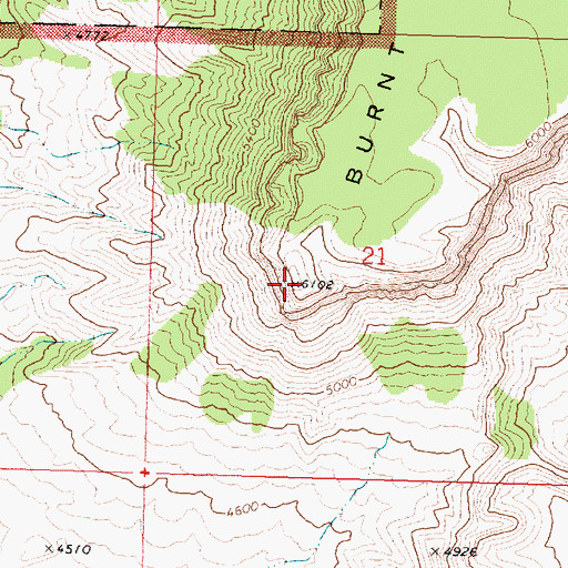 Topographic Map of Burnt Canyon Point, AZ