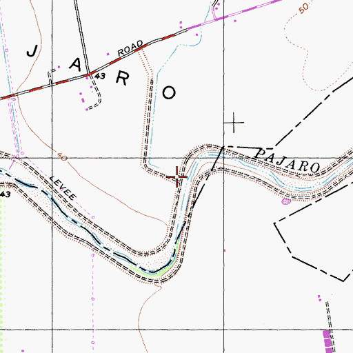 Topographic Map of Coward Creek, CA