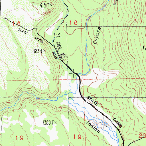 Topographic Map of Coyote Canyon, CA