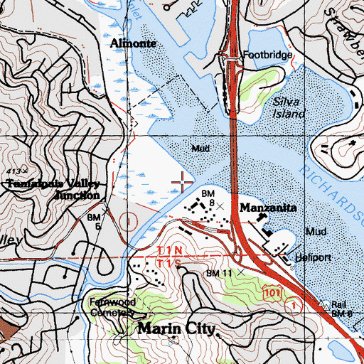 Topographic Map of Coyote Creek, CA