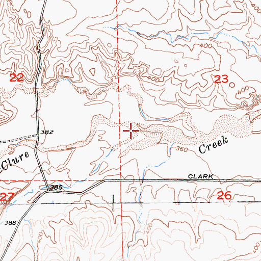 Topographic Map of Coyote Creek, CA