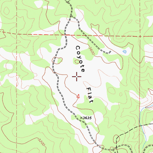 Topographic Map of Coyote Flat, CA