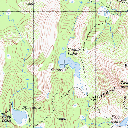 Topographic Map of Coyote Lake, CA