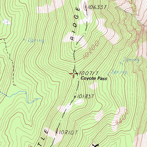 Topographic Map of Coyote Pass, CA