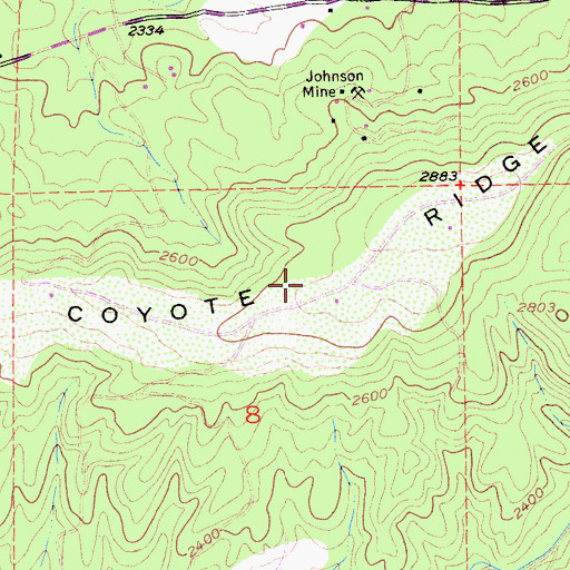 Topographic Map of Coyote Ridge, CA
