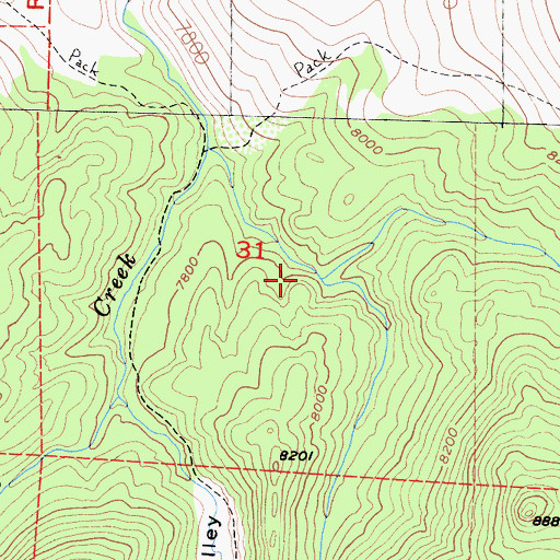 Topographic Map of Coyote Valley, CA