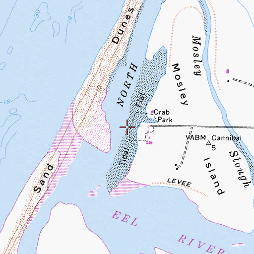 Topographic Map of Crab Park, CA