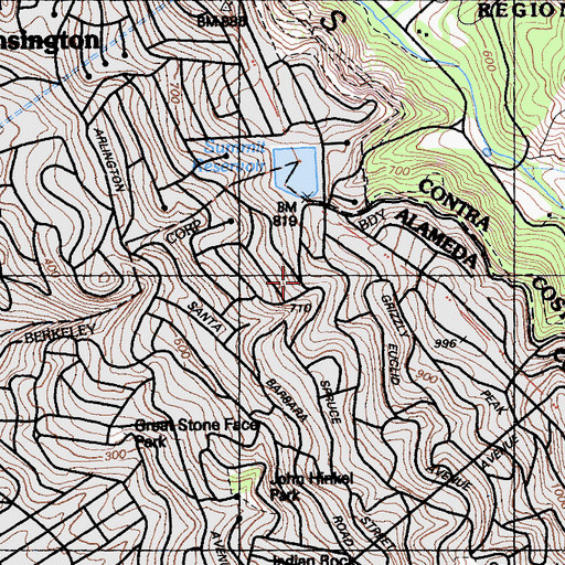 Topographic Map of Tilden Primary School (historical), CA