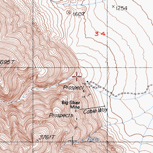 Topographic Map of Craig Canyon, CA