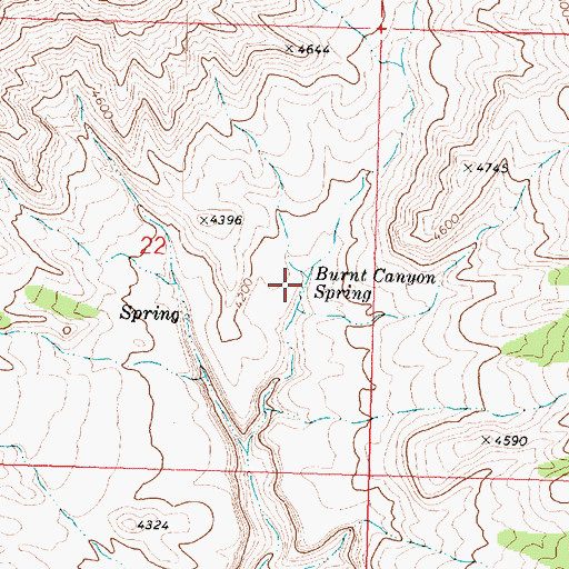 Topographic Map of Burnt Canyon Spring, AZ
