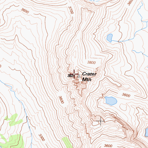Topographic Map of Crater Mountain, CA