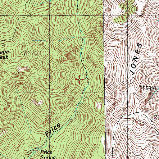 Topographic Map of Price Canyon Trail Two Hundred Twentyfour, AZ