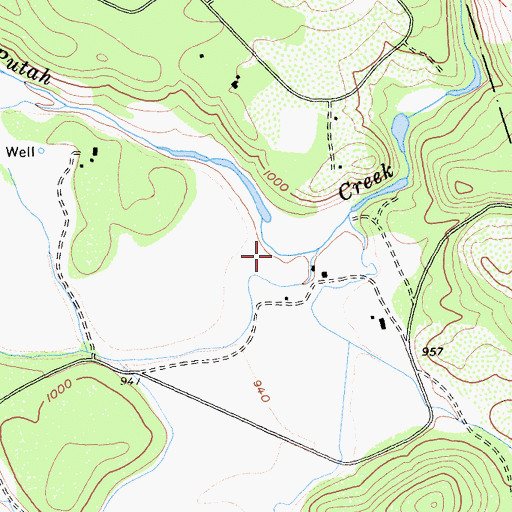 Topographic Map of Crazy Creek, CA