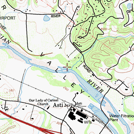 Topographic Map of Crocker Creek, CA