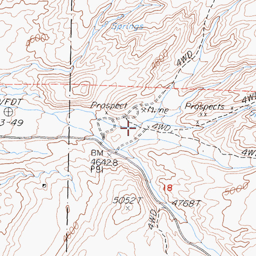 Topographic Map of Crooked Road Canyon, CA